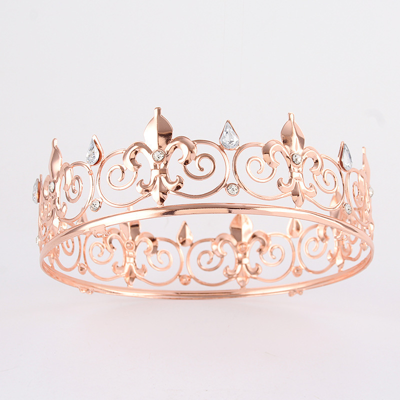 Metalna kruna za glavu, unisex, dijamantno rezanje, kristali