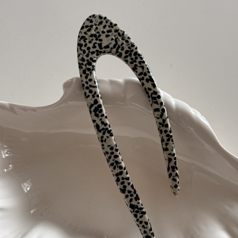 Štipaljka za kosu od acetata, korejski stil, U-oblik, geometrijski dizajn, prilagodljiva