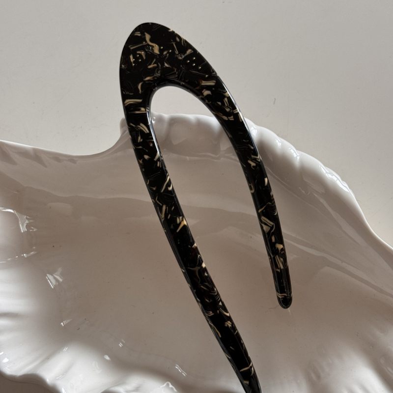 Štipaljka za kosu od acetata, korejski stil, U-oblik, geometrijski dizajn, prilagodljiva