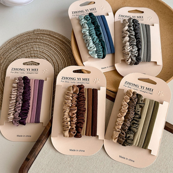 Juuksekummid lastele, minimalistlik disain, elastsed nailonist nöörid, 3-osaline komplekt, Printsesside sari, soolestiku kujuline