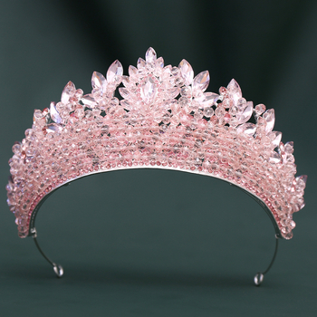 Булчинска корона - ръчно изработена корона от сплав със кристали (Материал: Сплав; Форма: Корона; Категория: Аксесоари за глава; Обработка: Ръчна)