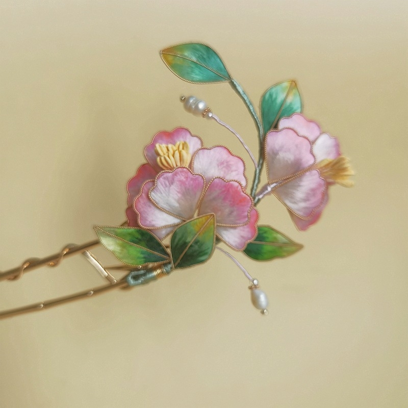 Retro selyem hajcsat gradient színekben, Guangdong eredetű, egyedi csomagolás