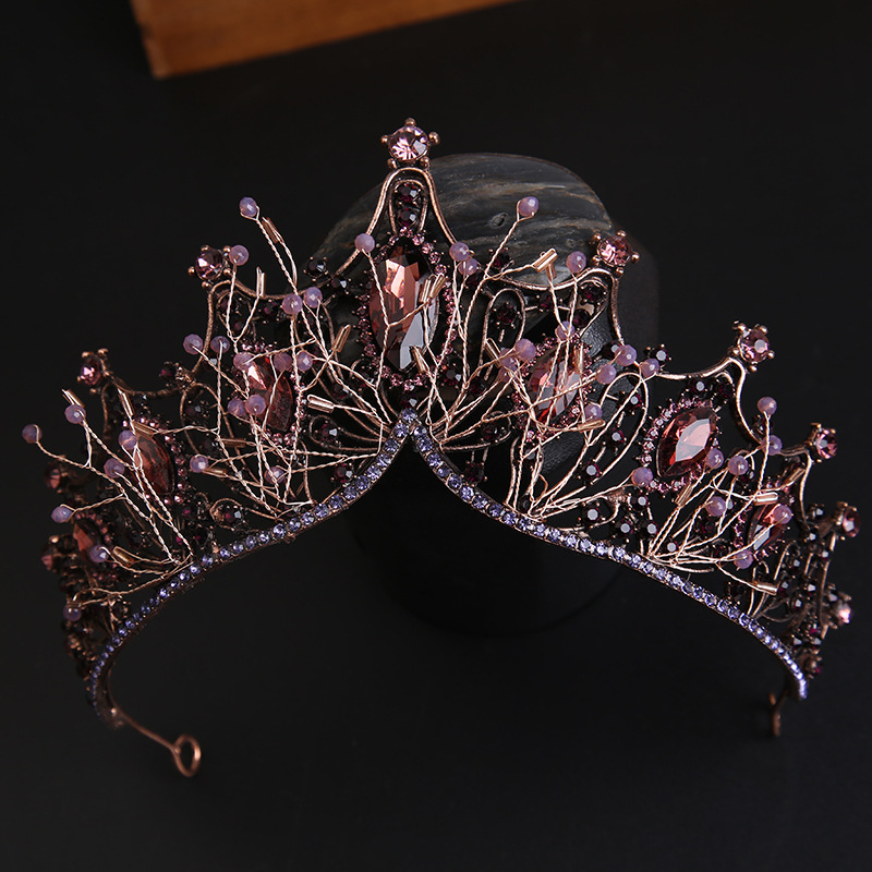 Kruna za kosu od legure s kristalima – ženski stil, svadbeni dodatak, dijamantna obrada, prilagodljivost