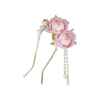 Hajcsat U- alakú gyöngyös bojtokkal, cink ötvözet, kínai stílus, Yiwu Zhejiang, 2025 nyár