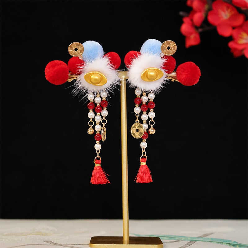 Juukse aksessuaar — etniline stiil, Rikkuse Jumal, metall, käsitöö