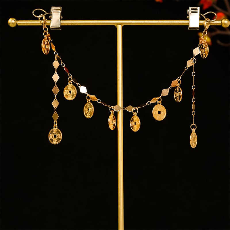 Juukse aksessuaar — etniline stiil, Rikkuse Jumal, metall, käsitöö