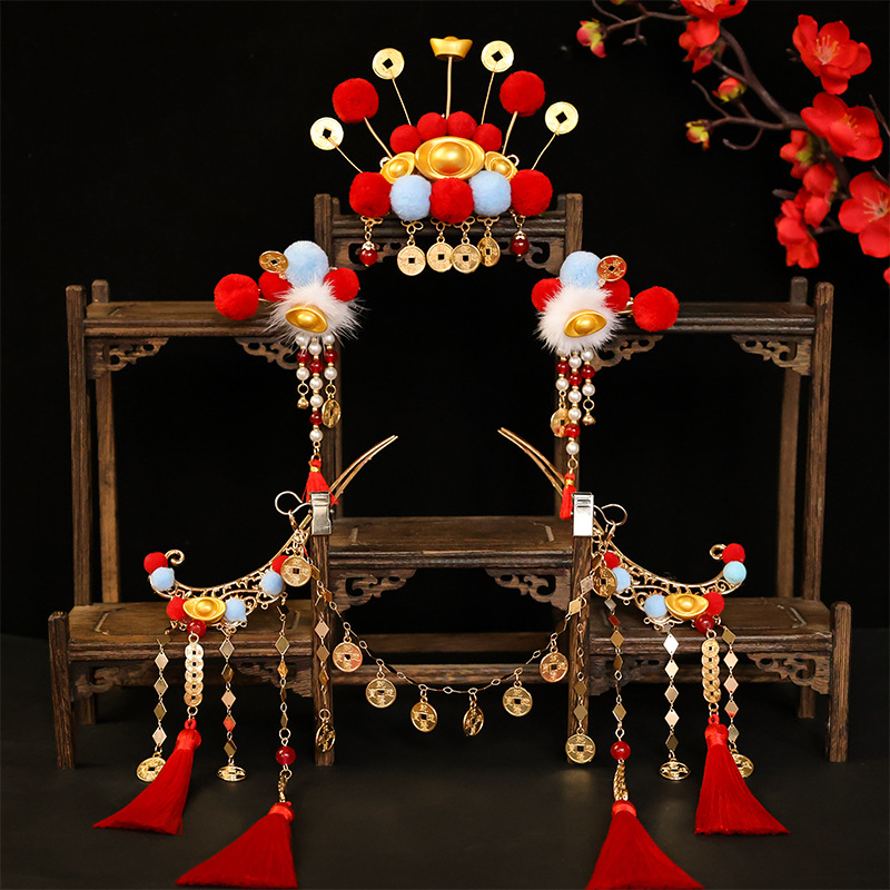 Juukse aksessuaar — etniline stiil, Rikkuse Jumal, metall, käsitöö