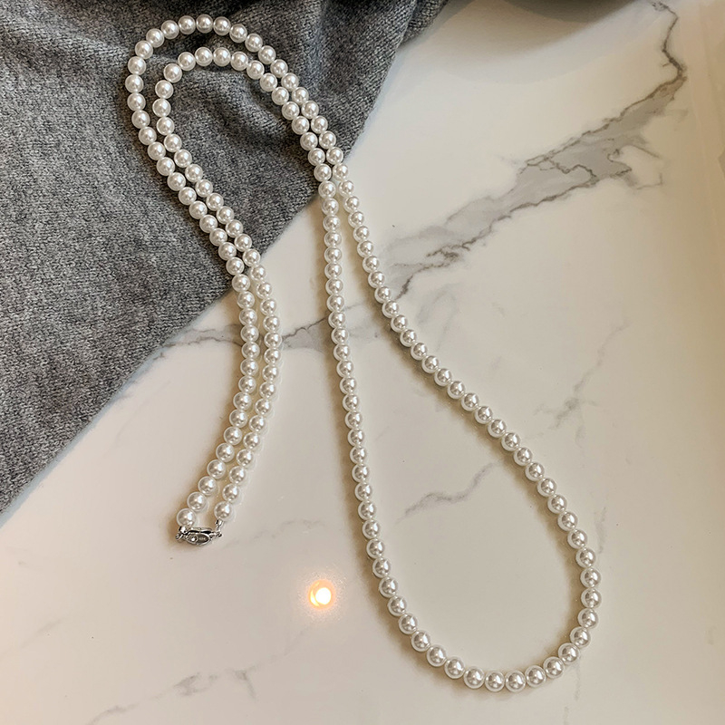 Χειροποίητο κολιέ από κράμα ψευδαργύρου, πολύεπίπεδο σε σχήμα U με κανονική αλυσίδα