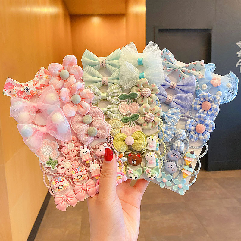 Vaikų plaukų gumytė su kaspinu - rankų darbo, audinys, kilmės vieta: Jinhua, pavasaris 2025