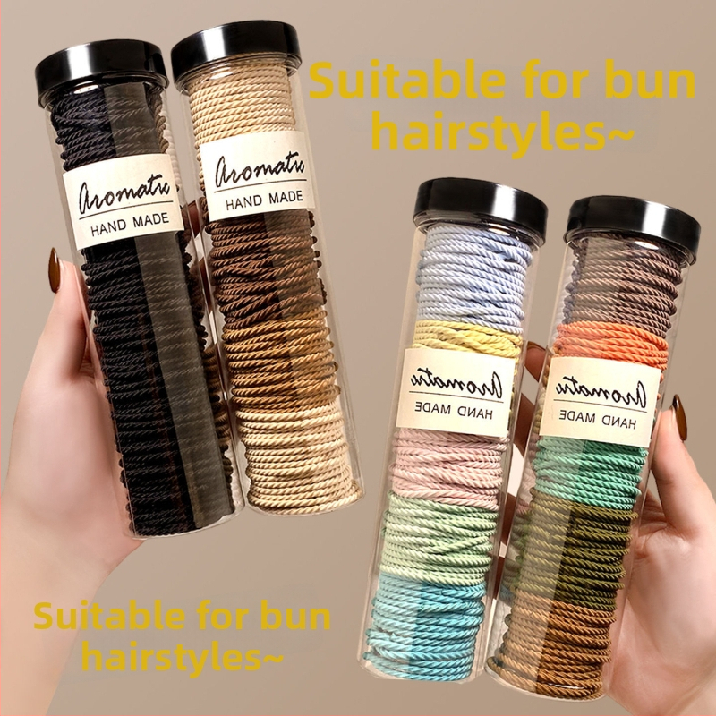 Doplnok na vlasy pre vysoký cop - kruhová gumička na vlasy, kórejský štýl, ručne vyrobené, zmiešané materiály