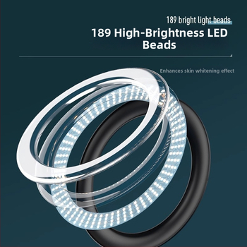 LED riņķa gaisma fotogrāfijai un tiešraidei, regulējams spilgtums, trīs krāsu temperatūras, 10–50W, 220V