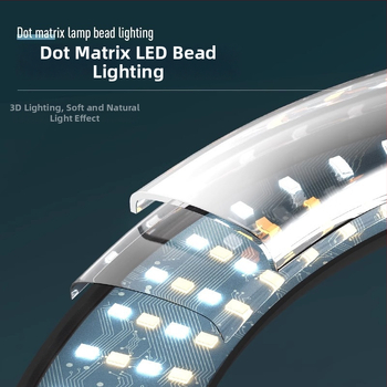 LED riņķa gaisma fotogrāfijai un tiešraidei, regulējams spilgtums, trīs krāsu temperatūras, 10–50W, 220V