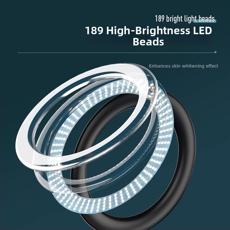 LED riņķa gaisma fotogrāfijai un tiešraidei, regulējams spilgtums, trīs krāsu temperatūras, 10–50W, 220V