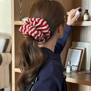 Gumica za kosu za rep od platna, ručno izrađena, visoka elastičnost, bez umetaka