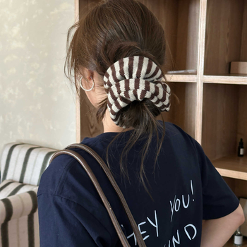 Gumica za kosu za rep od platna, ručno izrađena, visoka elastičnost, bez umetaka