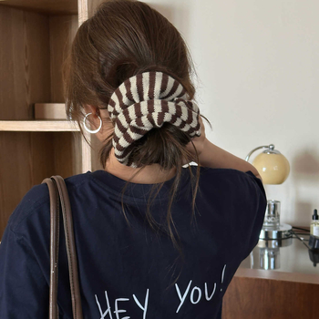 Gumica za kosu za rep od platna, ručno izrađena, visoka elastičnost, bez umetaka