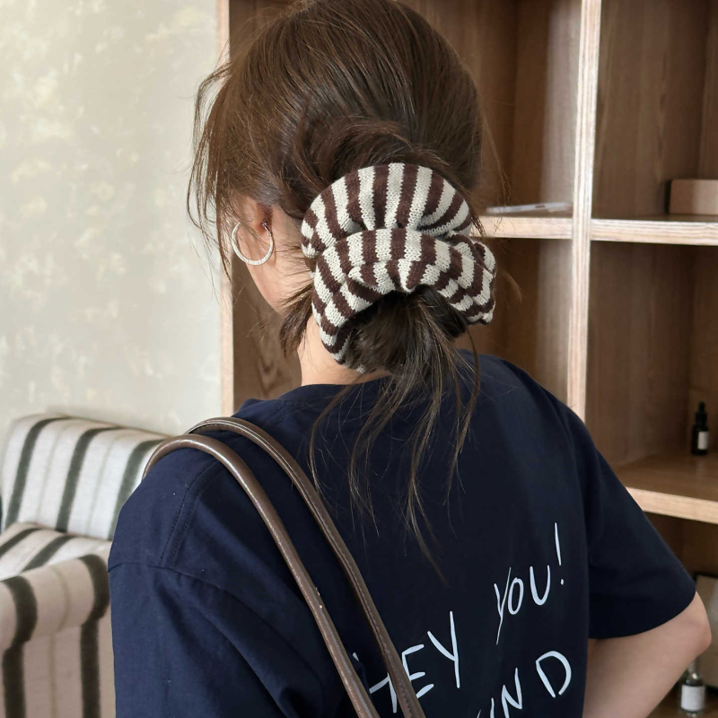 Gumica za kosu za rep od platna, ručno izrađena, visoka elastičnost, bez umetaka