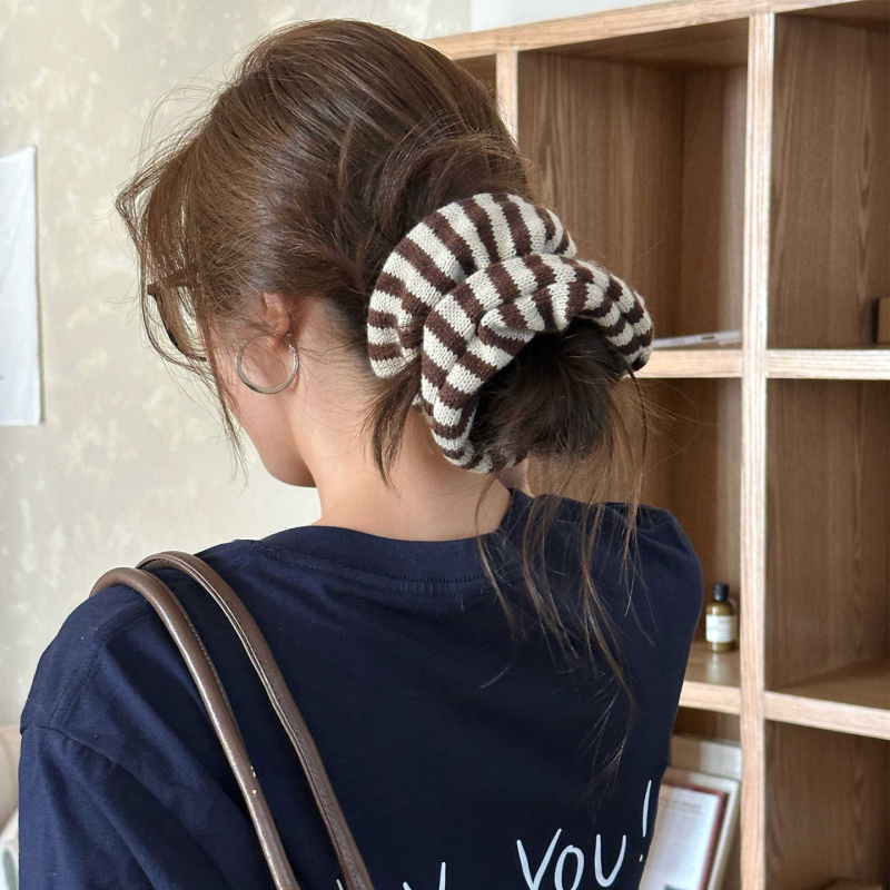 Gumica za kosu za rep od platna, ručno izrađena, visoka elastičnost, bez umetaka