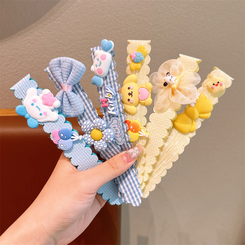 Vaikų plaukų juostelė su Kuromi motyvu, Cartoon stilius, audinys, Velcro užsegimas, rankų darbo