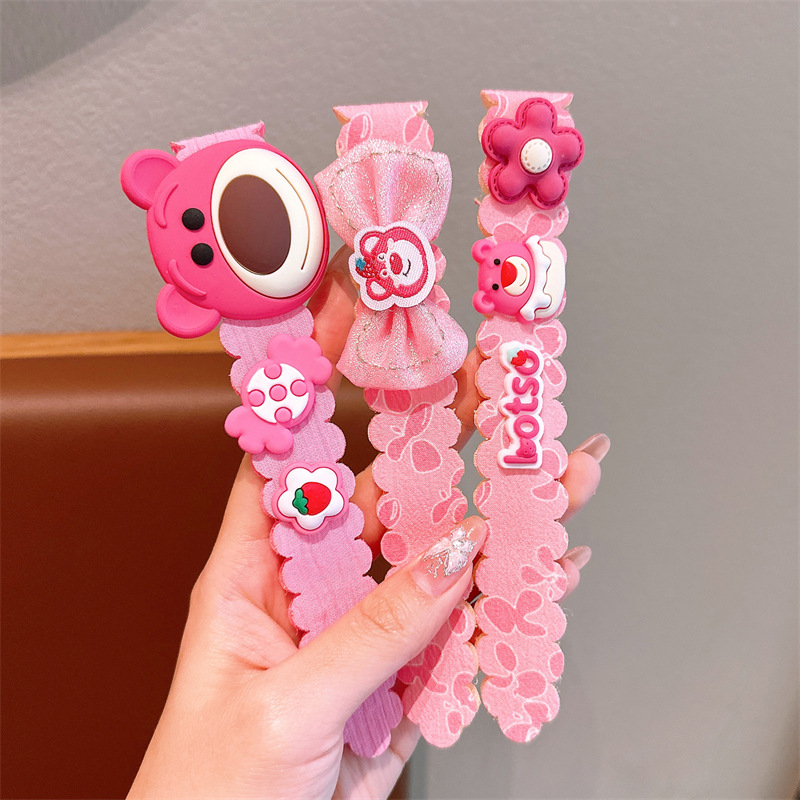 Vaikų plaukų juostelė su Kuromi motyvu, Cartoon stilius, audinys, Velcro užsegimas, rankų darbo