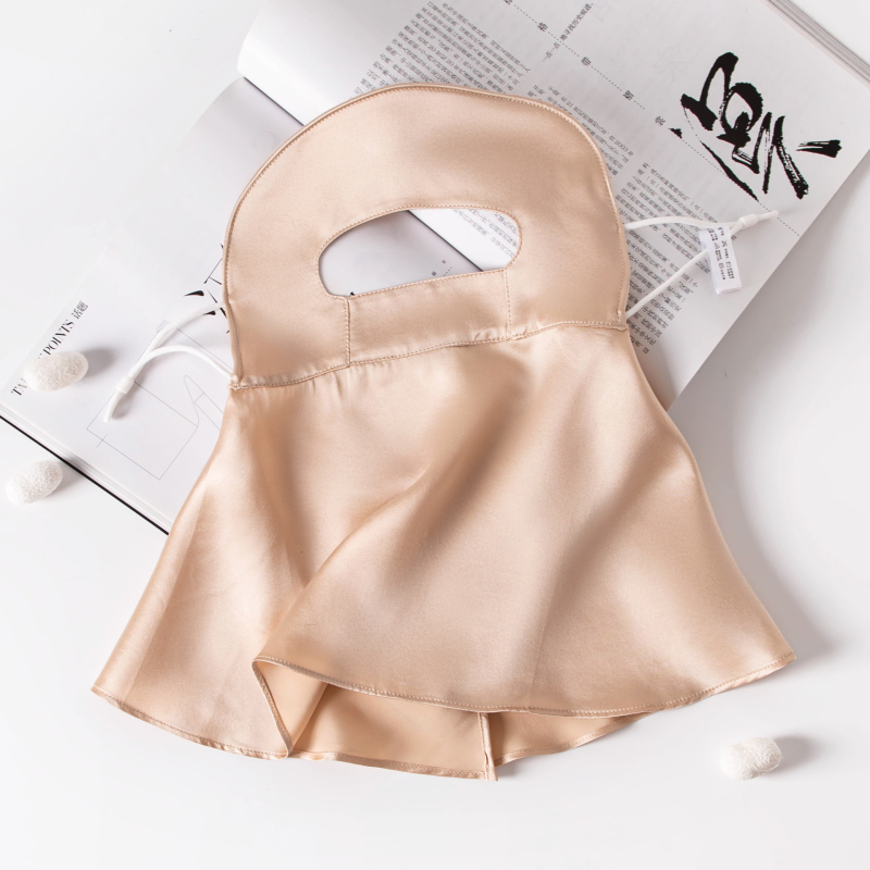 Maska od svile mulberry s UV zaštitom za cijelo lice i vrat – prozračna, 100% svila, ljetno izdanje 2025