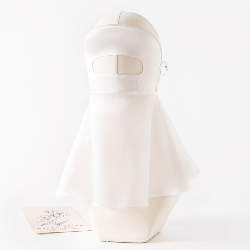 Maska od svile mulberry s UV zaštitom za cijelo lice i vrat – prozračna, 100% svila, ljetno izdanje 2025