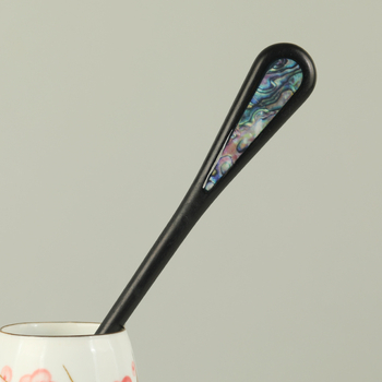 Hajni od ebenovog drveta s dizajnom riblje rep, retro Hanfu stil, geometrijski dizajn