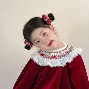 Plaukų aksesuaras: audinio kaspinas su kaspinu, rankų darbas, Korėjos stiliaus, didelis elastingumas