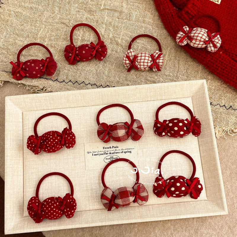 Plaukų aksesuaras: audinio kaspinas su kaspinu, rankų darbas, Korėjos stiliaus, didelis elastingumas