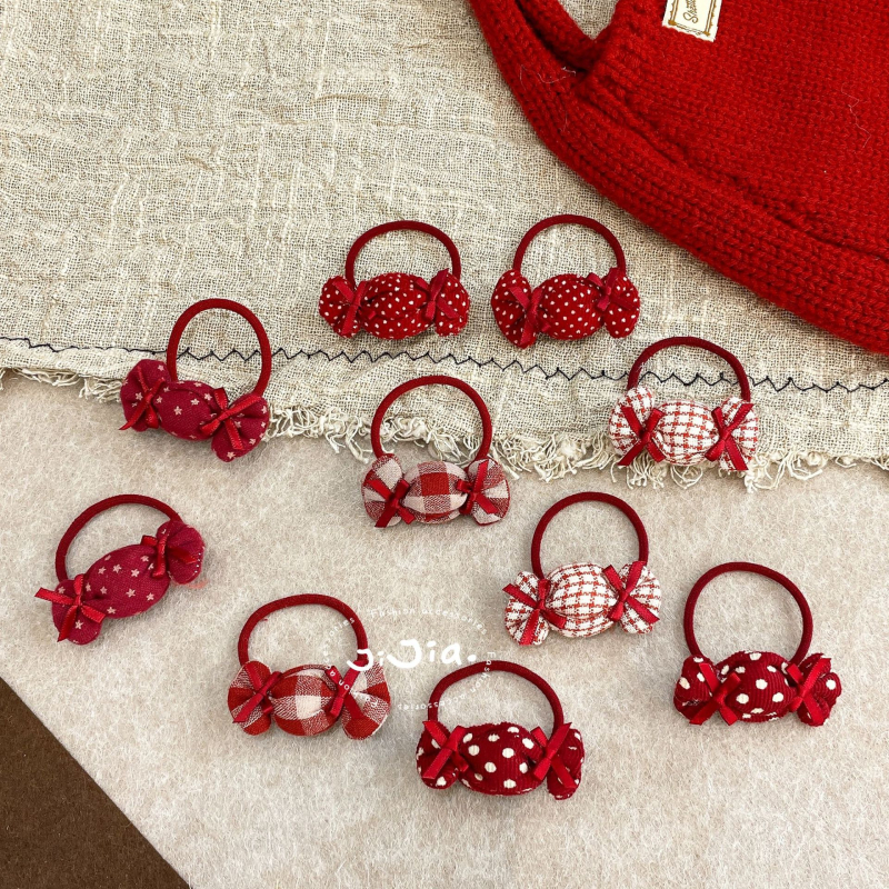 Plaukų aksesuaras: audinio kaspinas su kaspinu, rankų darbas, Korėjos stiliaus, didelis elastingumas