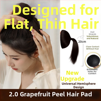 Silikoonist juukseaksessuaar, Grapefruit Peel mudel, nähtamatu ülaosa padja juuksejuurtele, stantsitud viimistlus