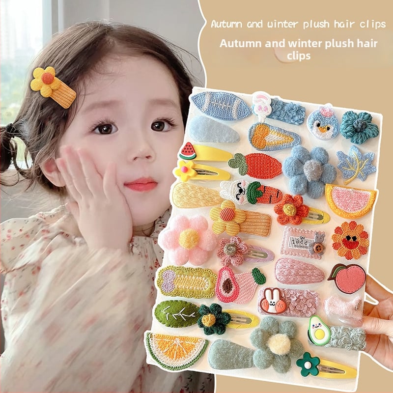 Laste karva klips lilledega — joonislik stiil, käsitöö, 3–10-aastastele