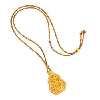 Ogrlica - Otvarajući bakren Buddha privjesak u obliku tikve, Vintage književno-retro stil, za žene (Materijal: Copper; Obrada: Electroplating; Značka: Puzuo)