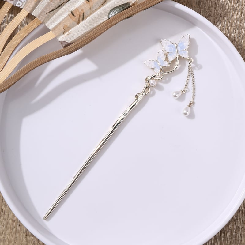 Igla za kosu u obliku cvijeta, od legure, s zlatnim uložkom, minimalistički stil