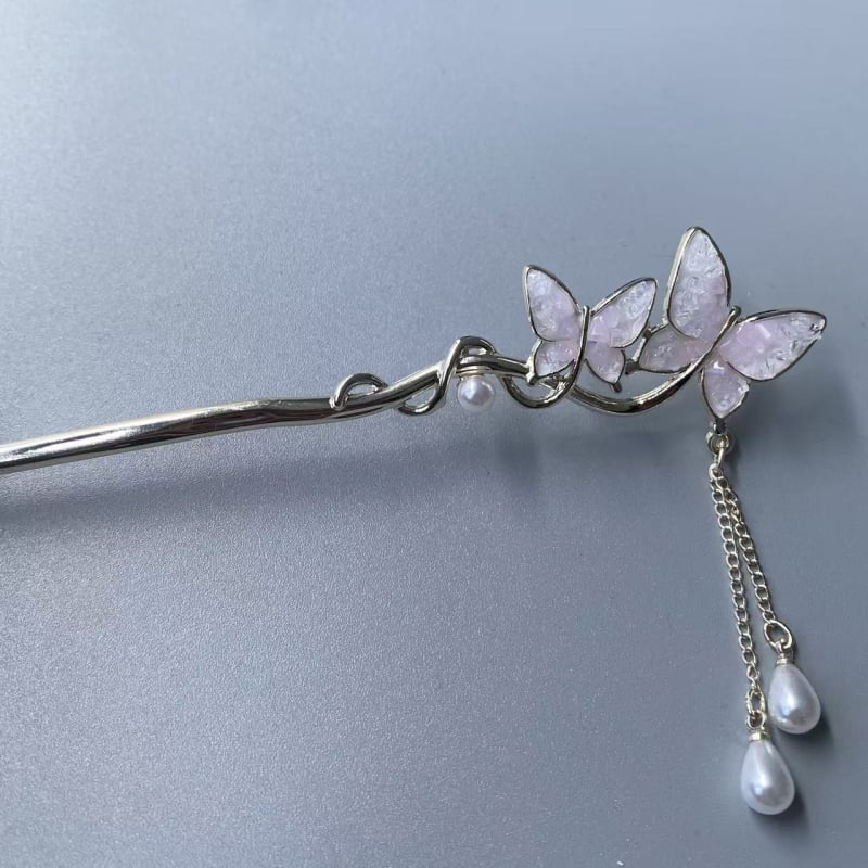 Igla za kosu u obliku cvijeta, od legure, s zlatnim uložkom, minimalistički stil