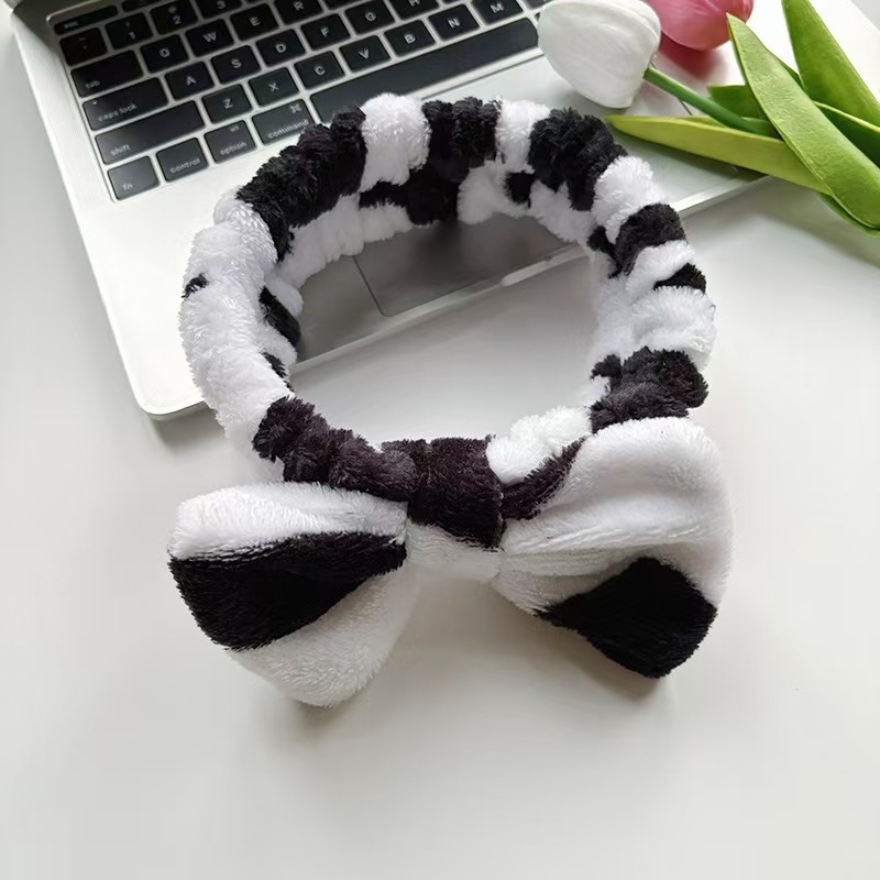 Set traka za glavu i narukvice od pliša, ručna izrada, visoka elastičnost, zima 2022