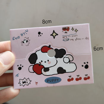 Matu aksesuāru iepakojuma kartītes, karikatūras dizains, salocītas papīra kartes, 100 gab., izlaišana rudens 2025.