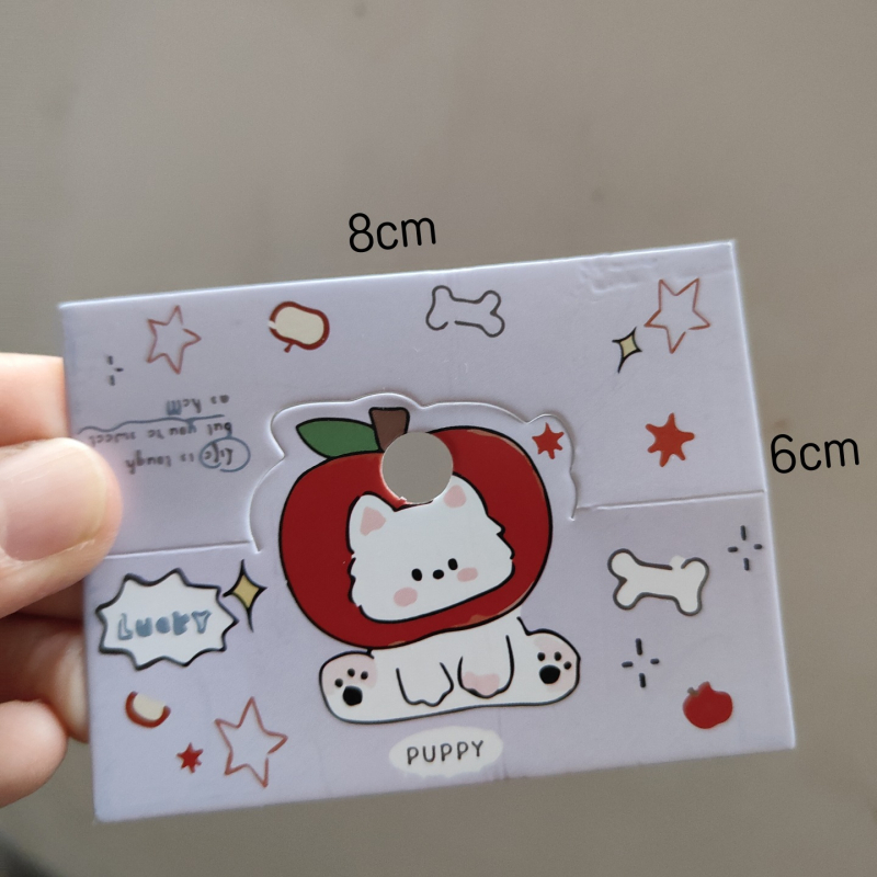 Matu aksesuāru iepakojuma kartītes, karikatūras dizains, salocītas papīra kartes, 100 gab., izlaišana rudens 2025.