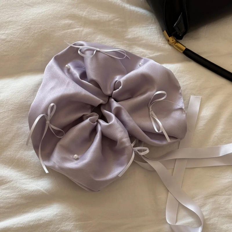 Elastična traka za kosu s velikom mašnom, od tkanine, model 45458, ručna izrada, stil japansko-korejski