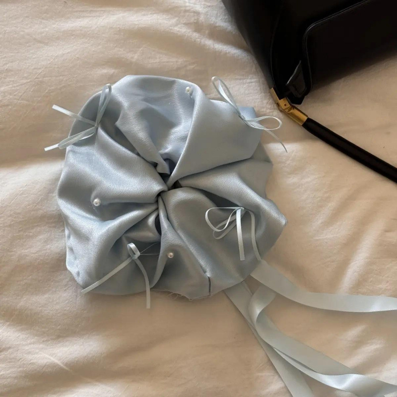 Elastična traka za kosu s velikom mašnom, od tkanine, model 45458, ručna izrada, stil japansko-korejski