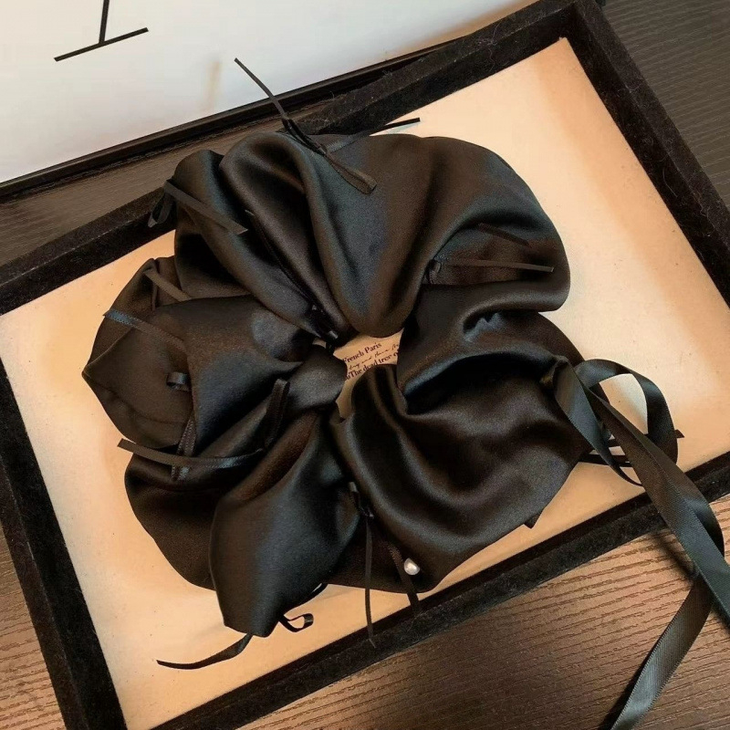 Elastična traka za kosu s velikom mašnom, od tkanine, model 45458, ručna izrada, stil japansko-korejski