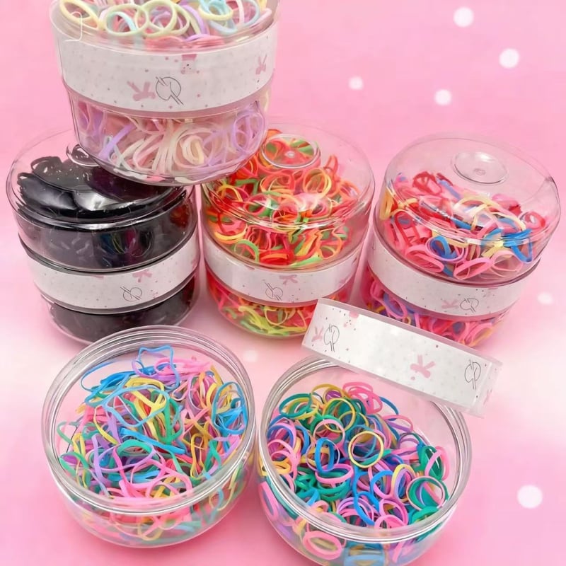 Vaikų plaukų gumelės iš gumos, 600 vnt., aukštas elastingumas, animacinio stiliaus, spaudimo technologija, prekės ženklas Xitong Jewelry