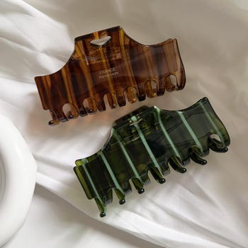 Ručno izrađena klipsa za kosu sa srcolikim prugama od octene kiseline – korejski stil, za žene, svježe i slatko