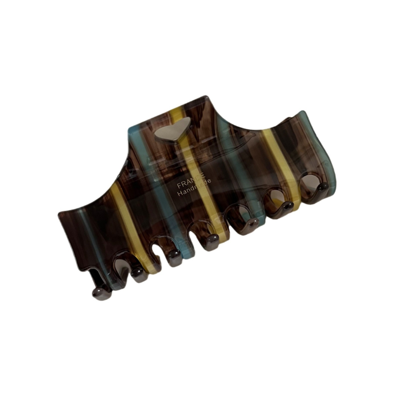 Ručno izrađena klipsa za kosu sa srcolikim prugama od octene kiseline – korejski stil, za žene, svježe i slatko