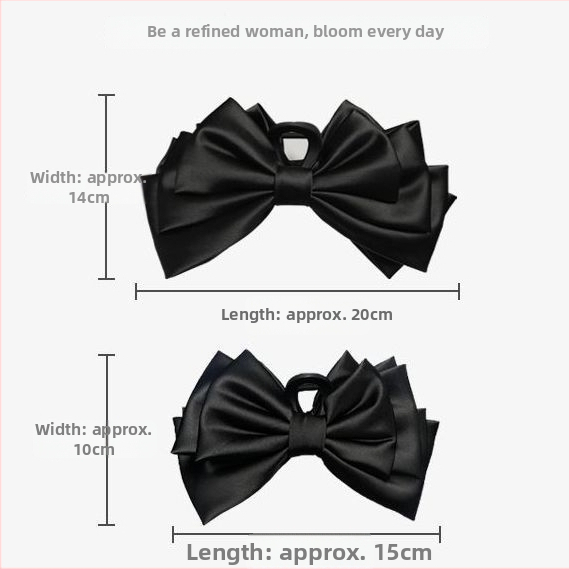 Satenski dodatak za kosu s Gripper kopčom, ručno izrađeno, vrhunski stil