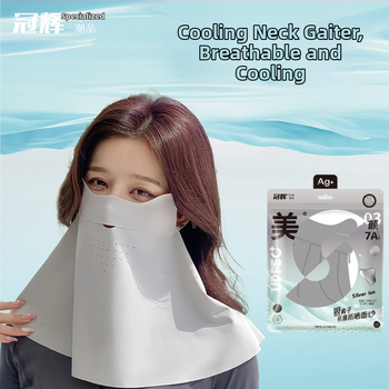 Mască facială cu protecție UV pentru vară – respirabilă, uscare rapidă, bandă din nylon pentru gât cu protecție solară