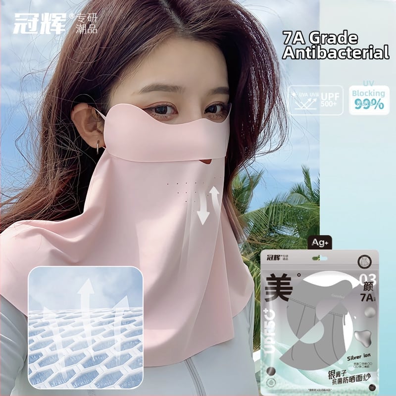 Nyári UV-védelmi arcpajzs – lélegző, gyorsan száradó nejlon nyakkendő napsütés elleni árnyékolással