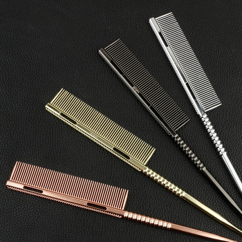 Алуминиев гребен за подстригване, за перманент и боядисване, с остър опашен връх и игловиден дизайн, подходящ за средно и къса коса