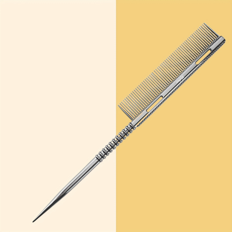 Алуминиев гребен за подстригване, за перманент и боядисване, с остър опашен връх и игловиден дизайн, подходящ за средно и къса коса