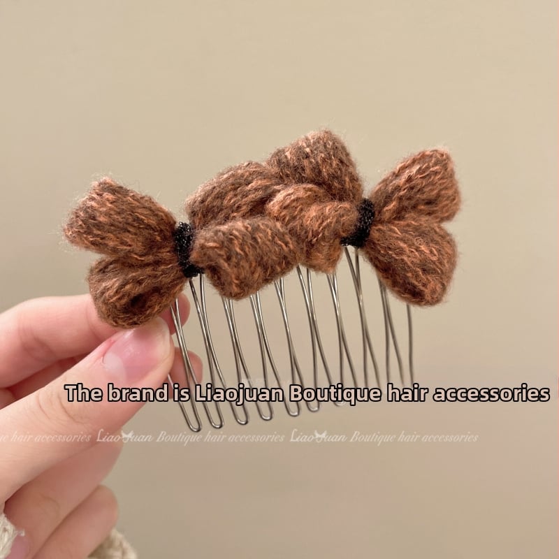 Панделкова щипка за коса, корейски стил, форма: панделка, материал: сплав, ръчна изработка, Зима 2025